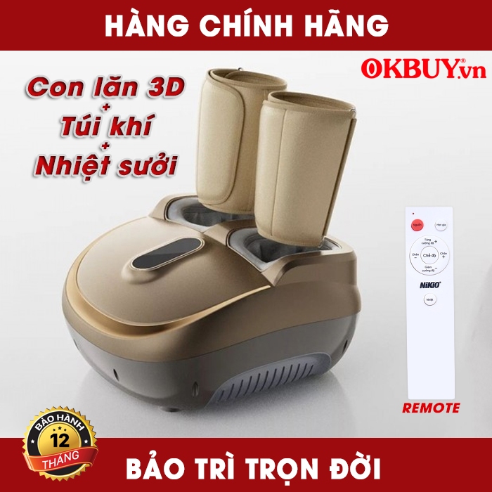 Máy massage chân và bắp chân áp suất khí Nikio NK-187 - 2in1