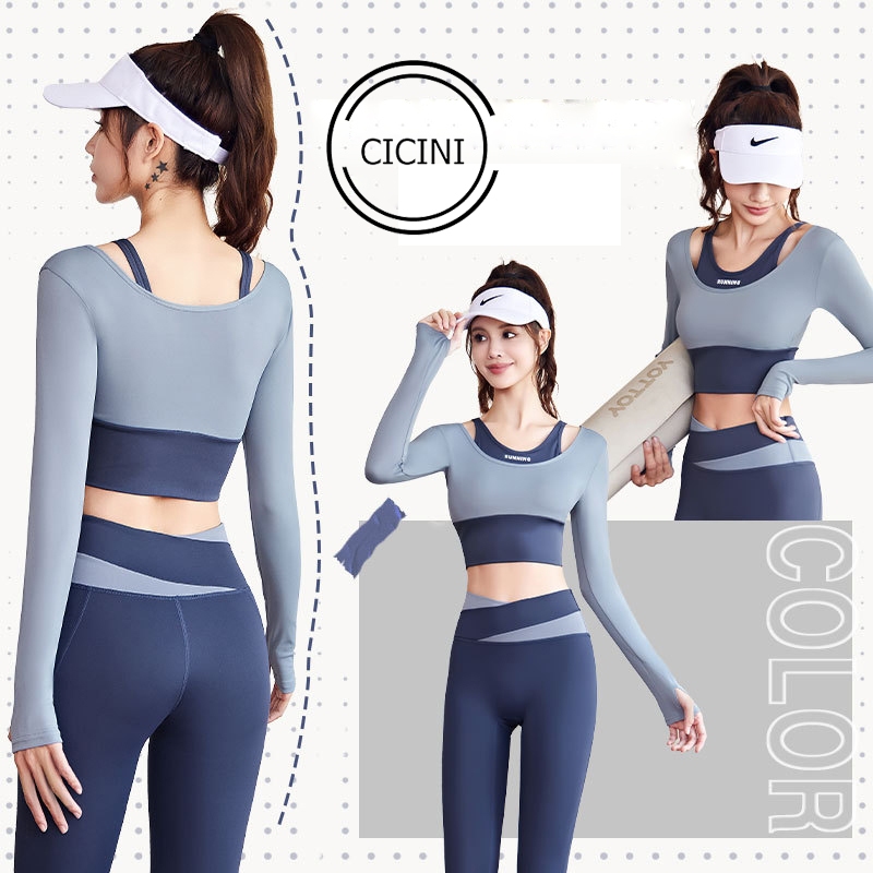 Bộ Quần Áo Tập Gym Cicini Cao Cấp Dành Cho Bạn Gái Tập Yoga Dành Cho Mùa Đông Áo Dài Tay Quần Dài