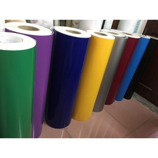 Decal màu khổ rộng 60cm, decal trơn, bề mặt bóng