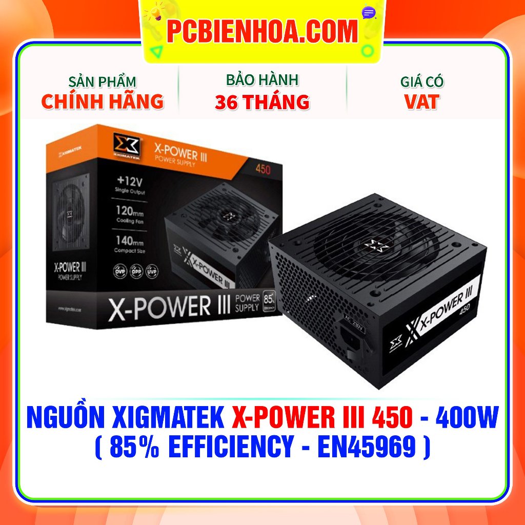 NGUỒN XIGMATEK X-POWER III X 450 400W- chính hãng 36T