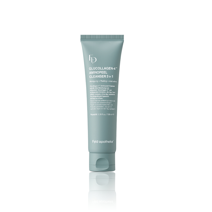 Sữa rửa mặt cho da dầu tẩy tế bào chết sạch bã nhờn 3in1 Glucollagen-4 Aminopeel Cleanser Feld Apotheke 100ml