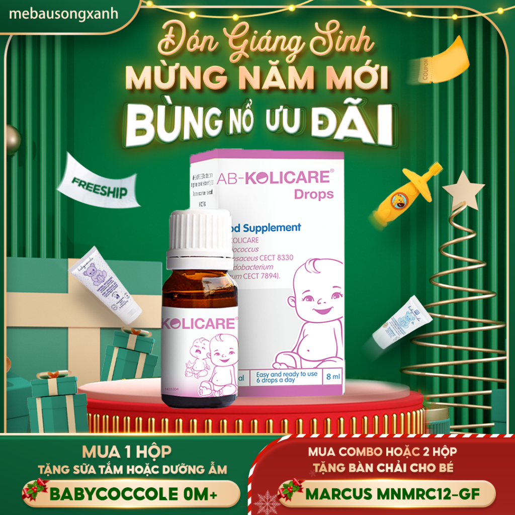 Men Vi Sinh Cho Bé Lười Bú, Khóc Đêm, Đầy Hơi, Nôn Trớ, Táo Bón: AB - Kolicare