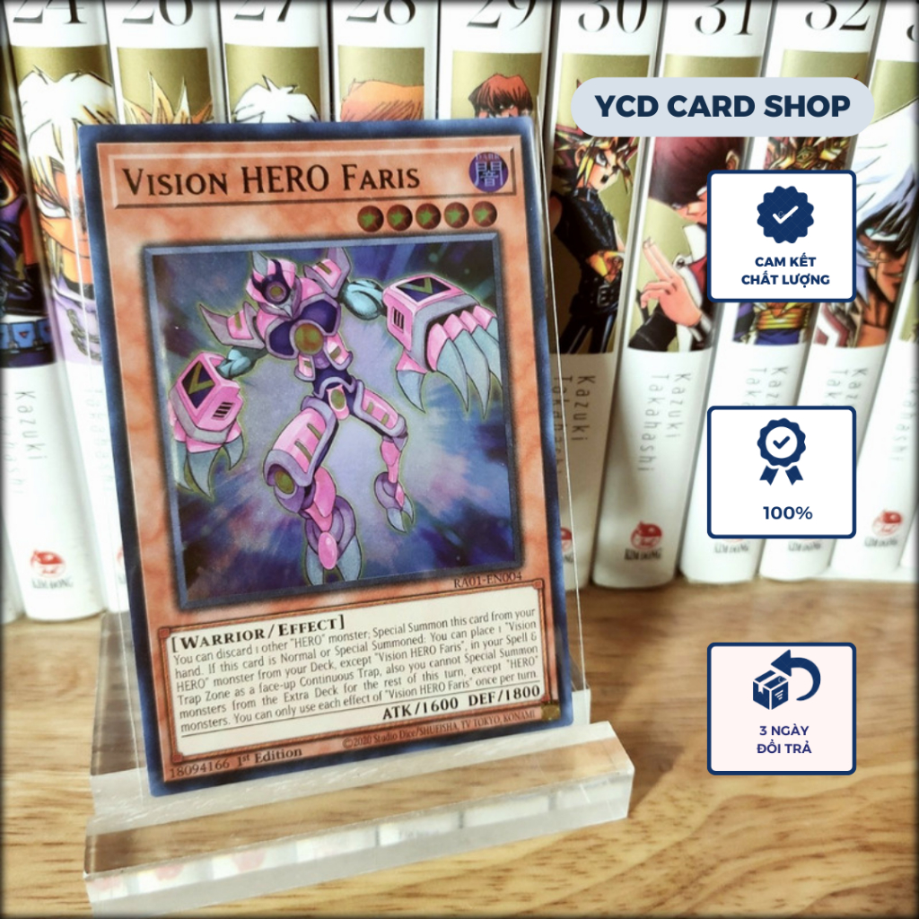 Thẻ bài Yugioh Chính Hãng Vision HERO Faris