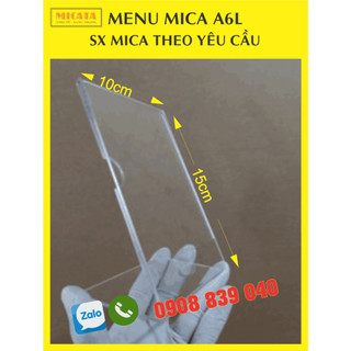 Menu mica a6 l10 x15cm ok