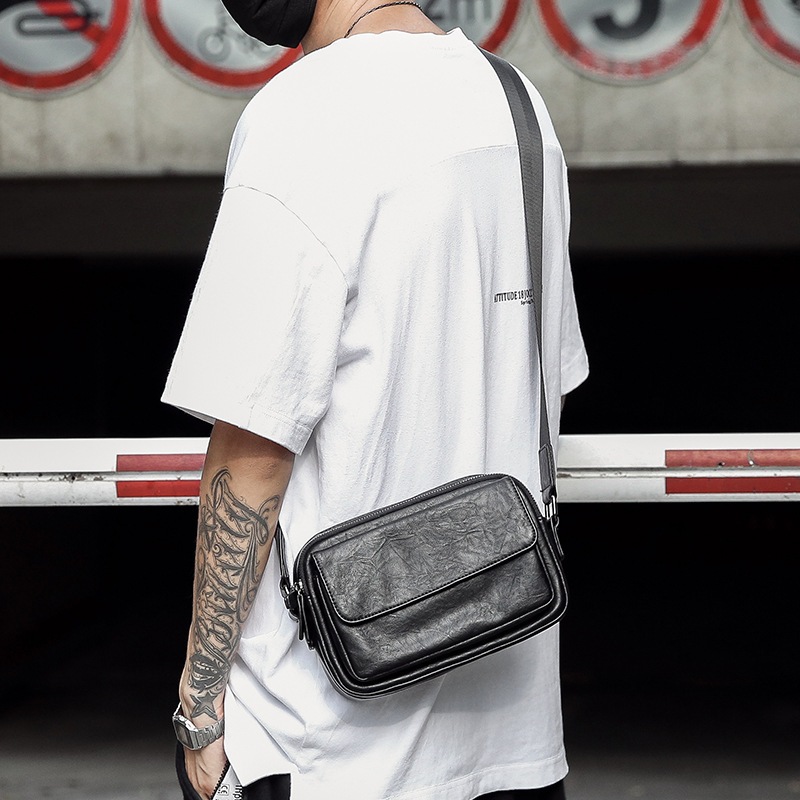 Túi đeo chéo nam da PU cao cấp thiết kế nhiều ngăn TC049