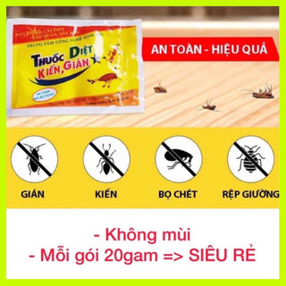 Thuốc diệt kiến, gián sinh học dạng bột mịn gói 20g.