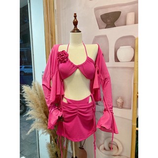 ĐỒ BƠI BIKINI ĐI BIỂN SÉT 4 MÓN DJMIE CAO CẤP ODERI 090