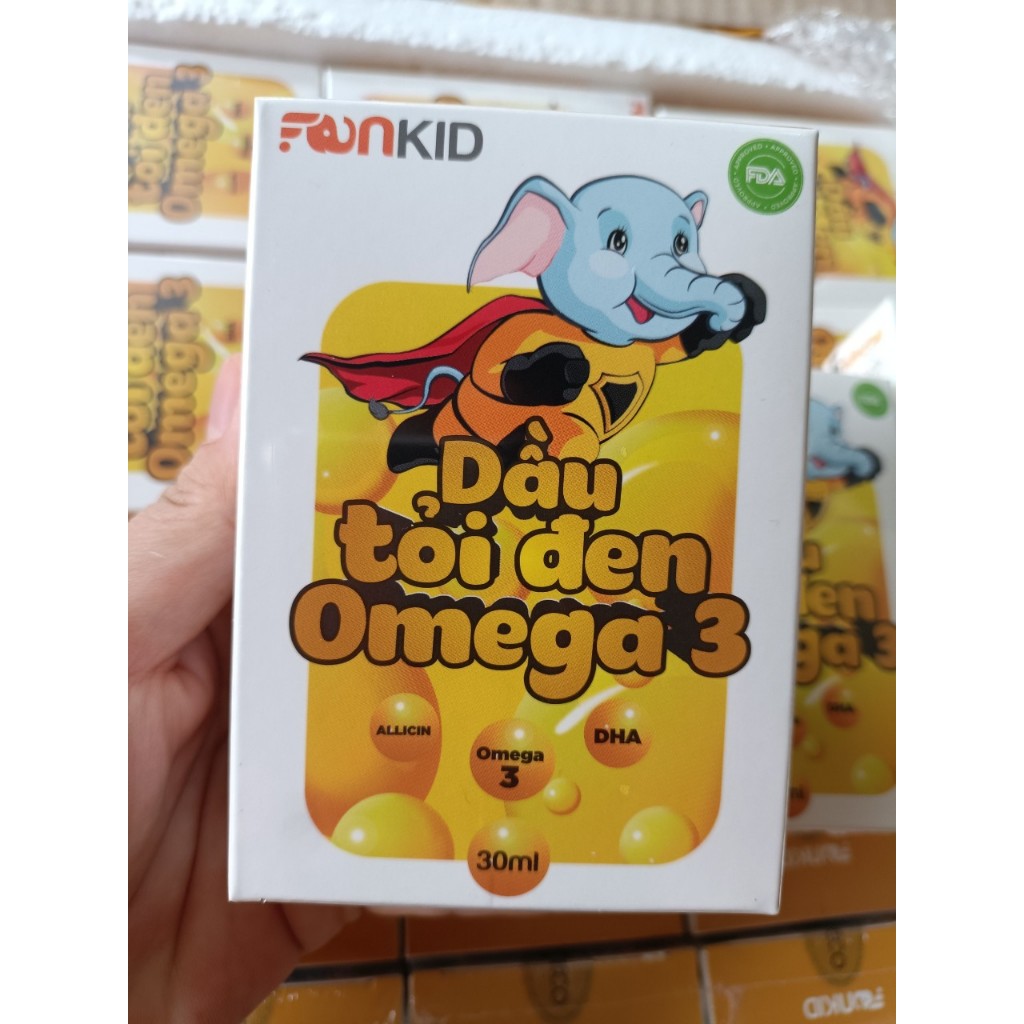 Dầu tỏi đen Omega 3 Faneco 30ml Tăng cường sức đề kháng, giúp bé phát triển não bộ, hấp thụ chất dinh dưỡng