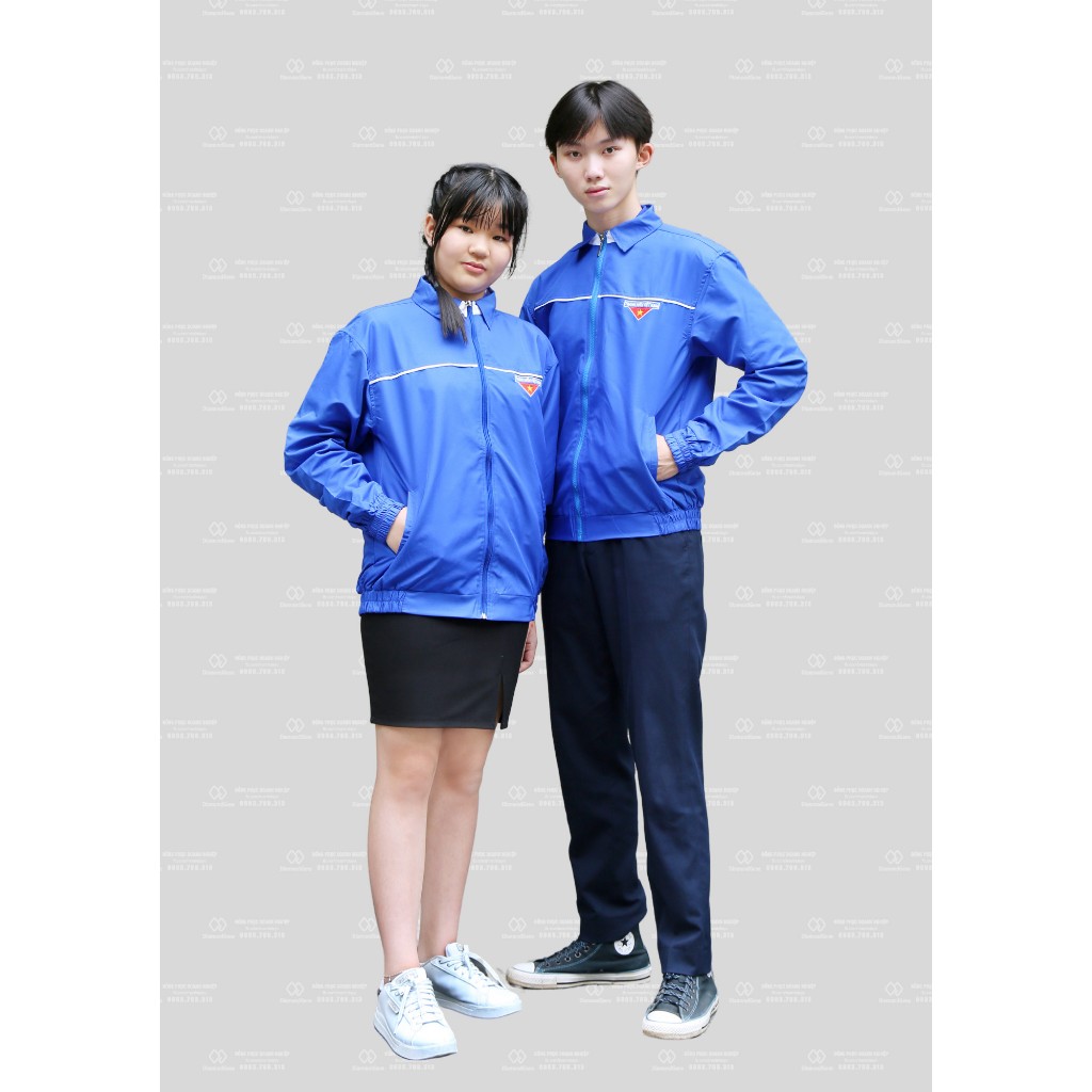 Áo khoác đoàn thanh niên MV 2 lớp màu xanh bích