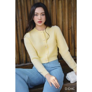 Áo khoác len cổ tròn họa tiết quả trám d.chic ms: 188111
