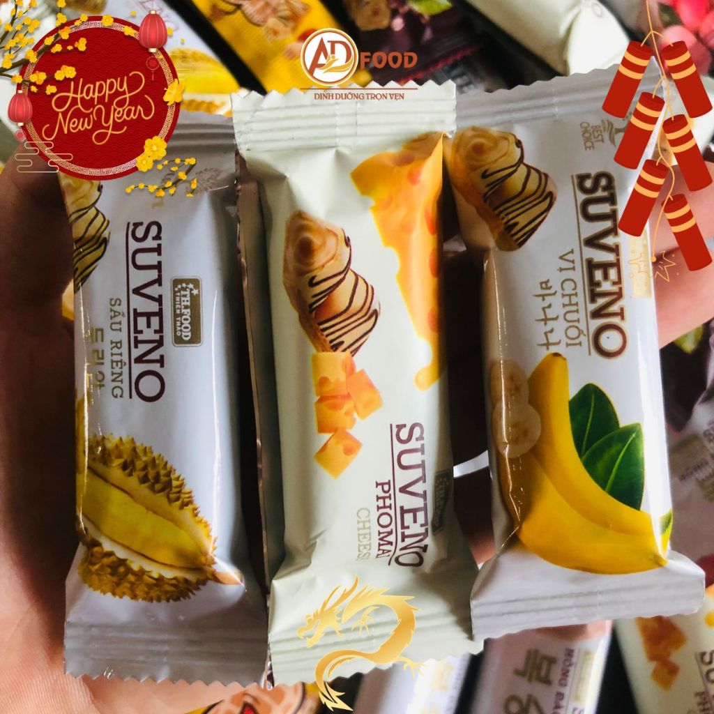 200g Bánh xốp sữa chua vị trái cây, phô mai,...