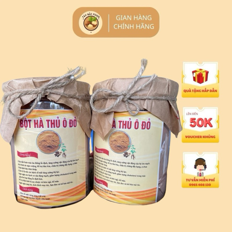 Bột Hà Thủ Ô Nguyên Chất , Bột Từ Củ Hà Thủ Ô Đỏ (Tây Bắc Food)