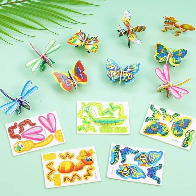 Bộ đồ chơi mô hình set 10 tạo hình 3D côn trùng giúp bé phát triển tư duy sáng tạo