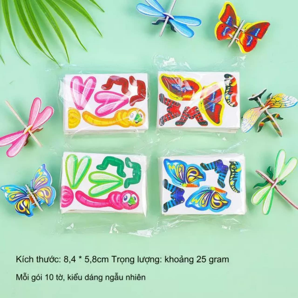 Bộ đồ chơi mô hình set 10 tạo hình 3D côn trùng giúp bé phát triển tư duy sáng tạo