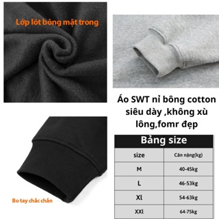 Áo sweater nỉ bông siêu dày chính hãng khoác nỉ cao cấp unisex nam nữ form rộng Latizia.vn