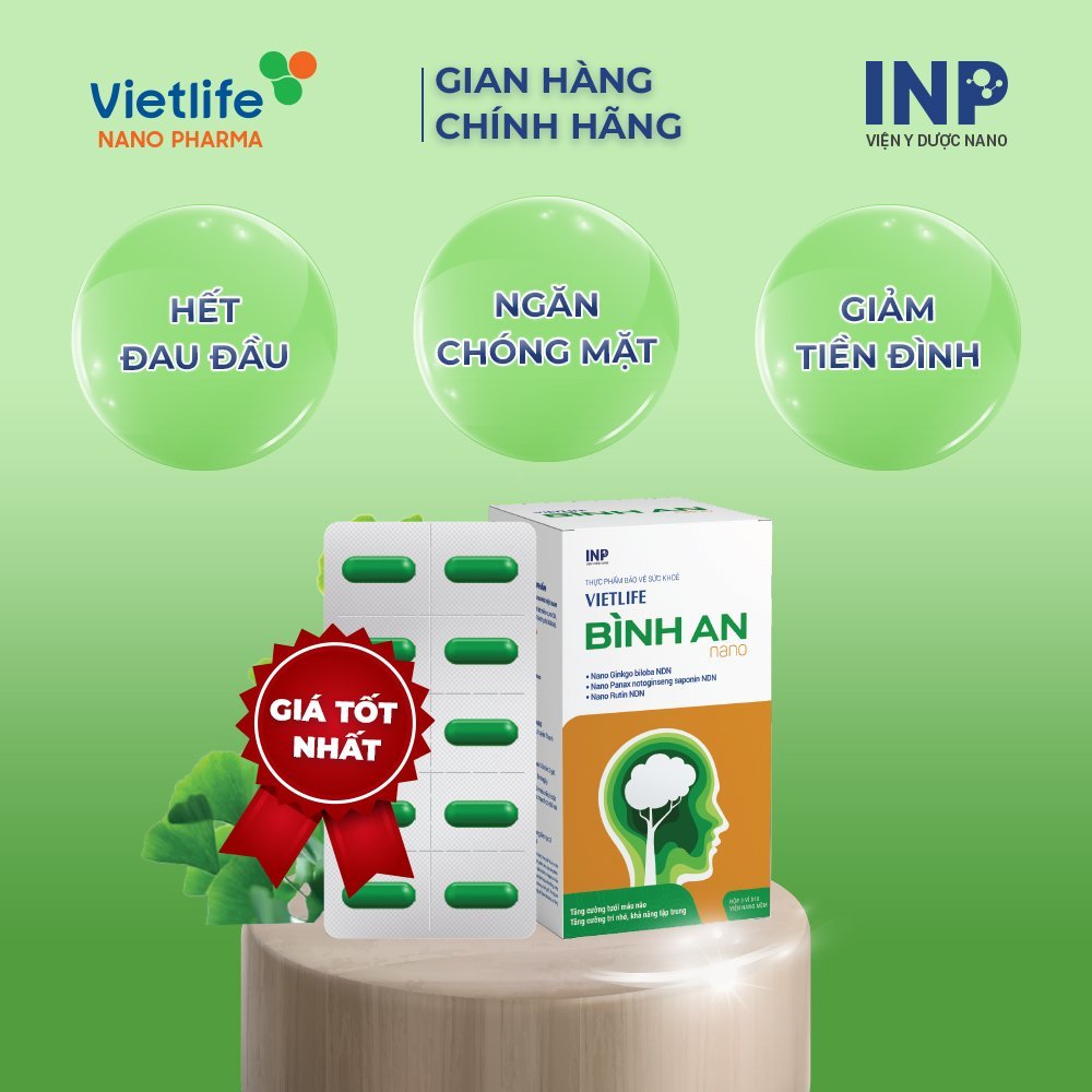 [CHÍNH HÃNG] Vietlife Bình An 30 viên - Đột phá nano dược liệu giúp an não, bình tâm.