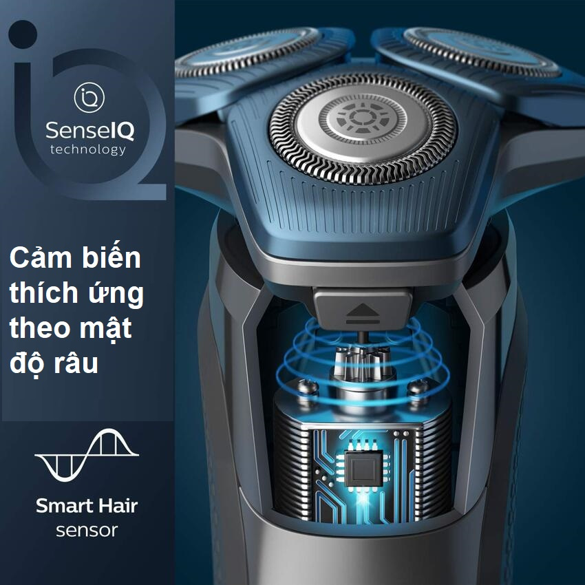 Máy cạo râu khô và ướt cao cấp, thương hiệu Philips SkinIQ S5831/01 - HÀNG CHÍNH HÃNG