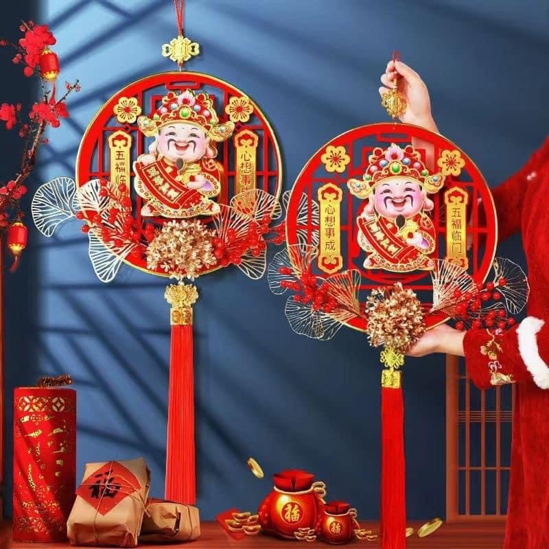Dải Treo Thần Tài Lắc Đầu Gọi Tài Lộc, Thần Tài Tết Cầu May Mắn, Tài Lộc - Đồ Trang Trí Thần Tài 2024