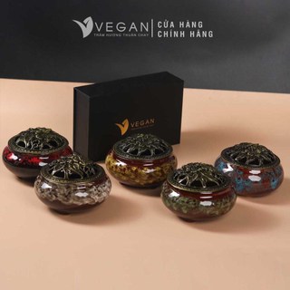 Lư xông trầm hương VEGAN nhiều màu đồ thờ cúng phong thủy