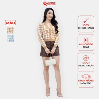 Áo cardigan nữ CARDINA lông thỏ dáng áo ngắn cổ V tạo cảm giác trẻ trung cho người mặc  3DGN03