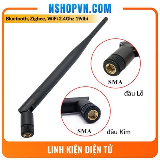 Anten Wifi, Bluetooth, ZigBee 2.4Ghz SMA 6dBi 19.5cm