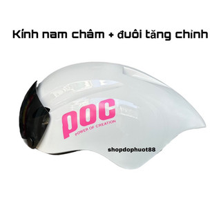 🔥🔥🔥siêu sale 🔥🔥🔥nón bảo hiểm độ tem p.o.c kính hít nam châm đuôi tăng chỉnh