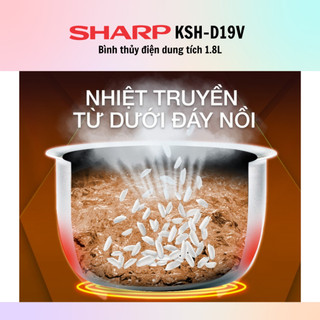[HỎA TỐC] Nồi Cơm Nắp Rời Sharp KSH-D19V (1.8L) - Màu ngẫu nhiên