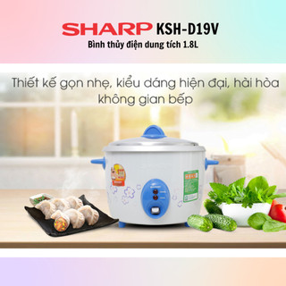 [HỎA TỐC] Nồi Cơm Nắp Rời Sharp KSH-D19V (1.8L) - Màu ngẫu nhiên