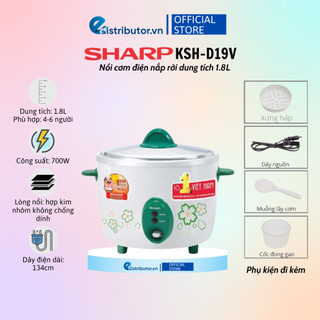 Nồi cơm nắp rời sharp ksh-d19v - màu ngẫu nhiên