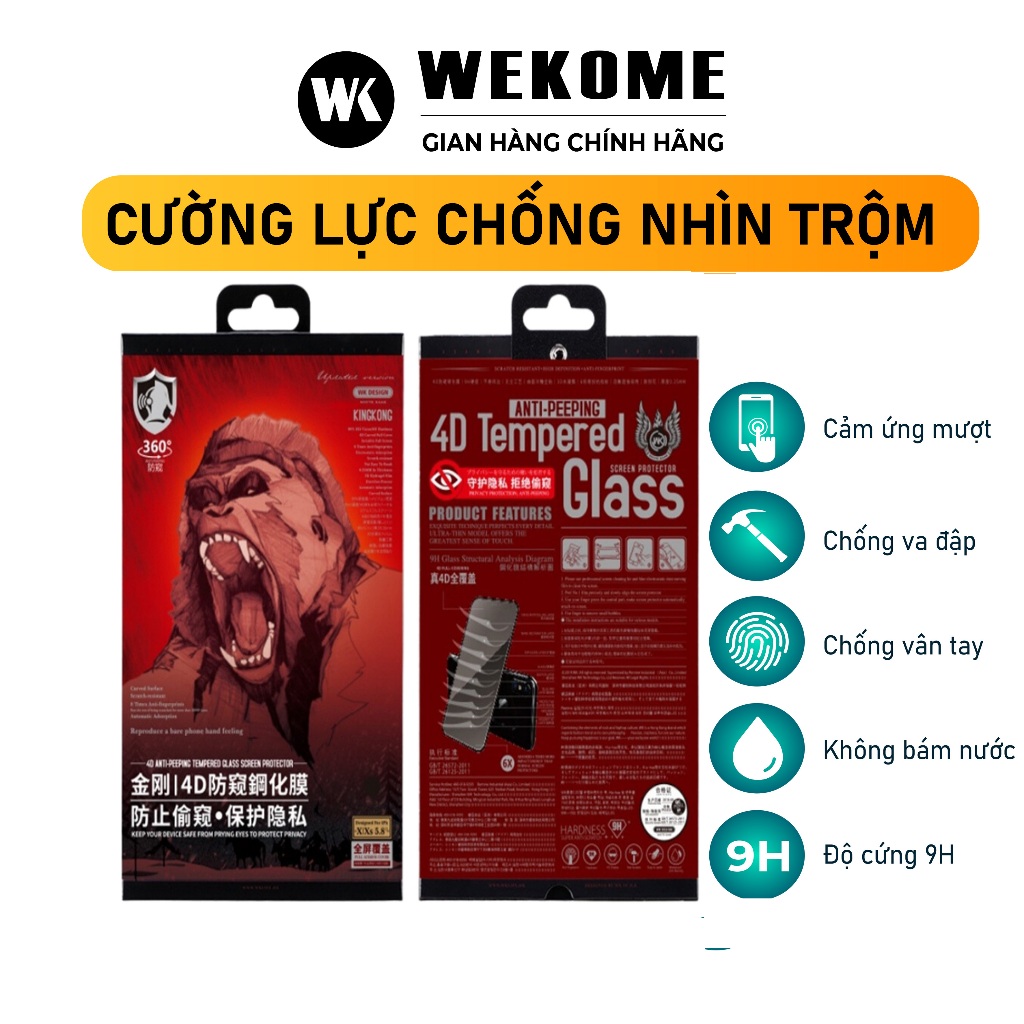 Cường lực chống nhìn trộm iphone xs max 14 pro max 12 promax 7 8 Plus 11 13/11ProMax/12ProMax/13/13Pro/13Pro x kingkong