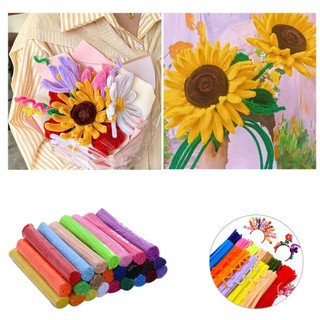  Bó KHOẢNG 90 - 100 cây kẽm xù nhung dài 30cm kẽm nhung xù trang trí làm quà tặng thủ công sáng tạo 