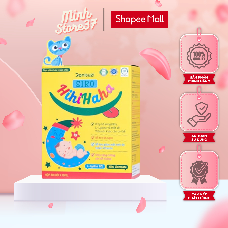 Siro Ăn Ngon Cho Bé Hihihaha HUYỀN  PHI Hộp 30 Gói 10ml Hỗ Trợ Ăn Ngon Ngủ Ngon Tăng Đề Kháng