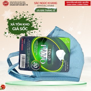 Khẩu trang vải kháng khuẩn 2 lớp vải kháng khuẩn PAVO_ Sắc Ngọc Khang.