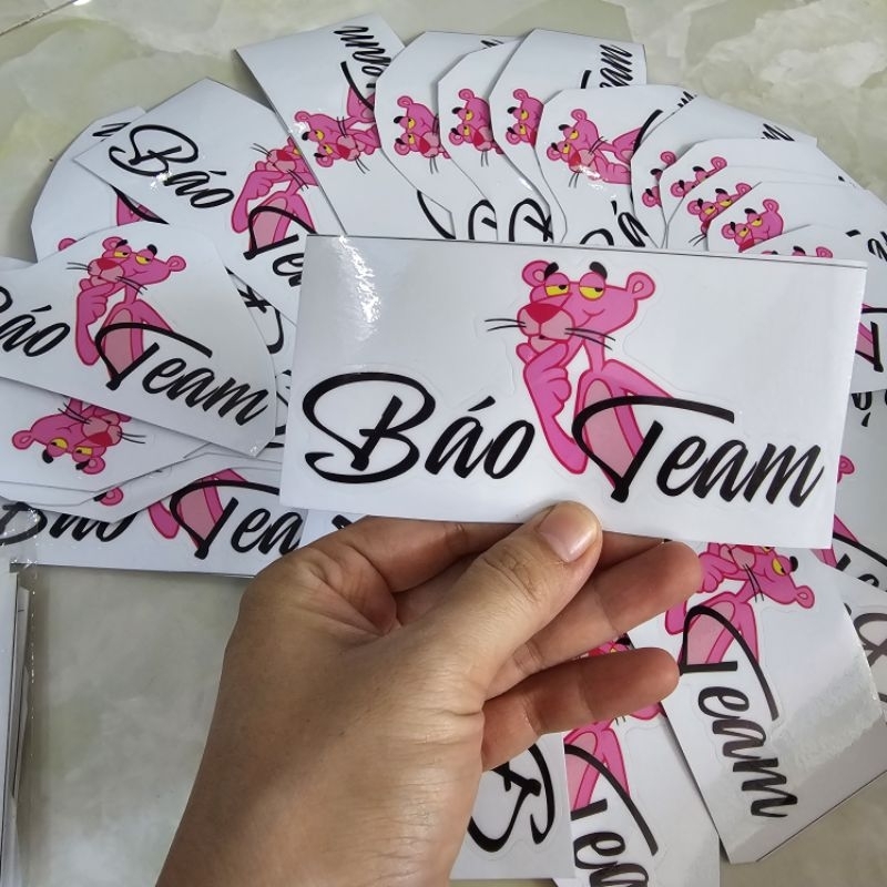 Decal tem logo báo tem trending dán trang trí xe