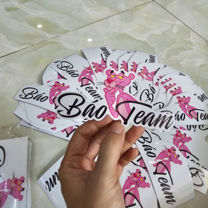 Decal tem logo báo tem trending dán trang trí xe