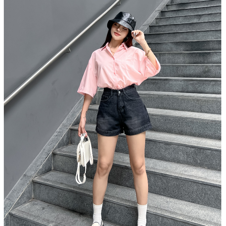 Quần short jean nữ lưng cao TiQi Jeans S1-287