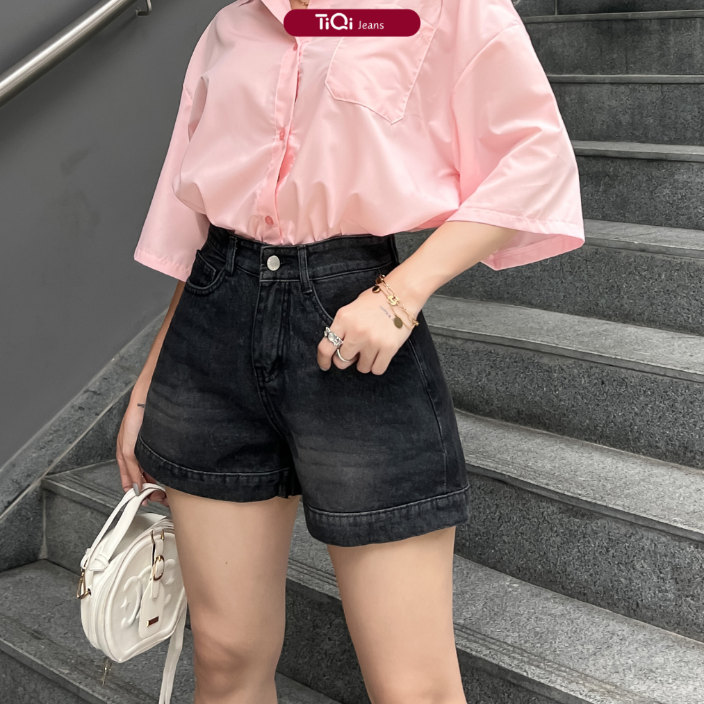 Quần short jean nữ lưng cao TiQi Jeans S1-287