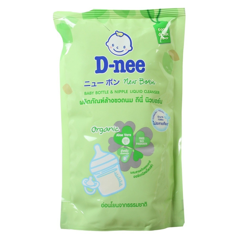 Dnee - Nước rửa bình Dnee Thái Lan - Xanh lá - 600ml (Túi) - NRH06000101