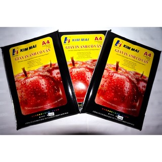 Giấy in ảnh a4 kim mai 2 mặt có vân đl 220gsm