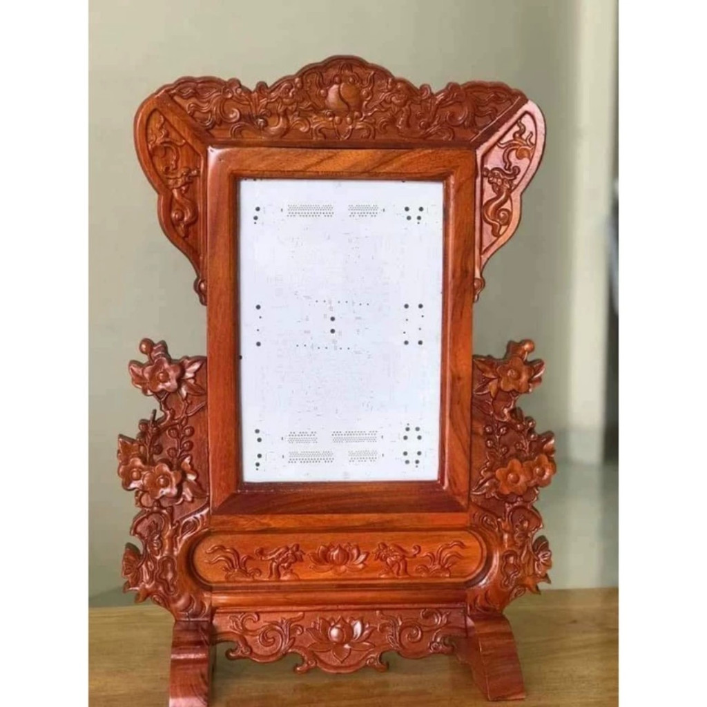Khung Hình Thờ-khung ảnh thờ gỗ hương chạm khắc hoa mai nhiều kích thước