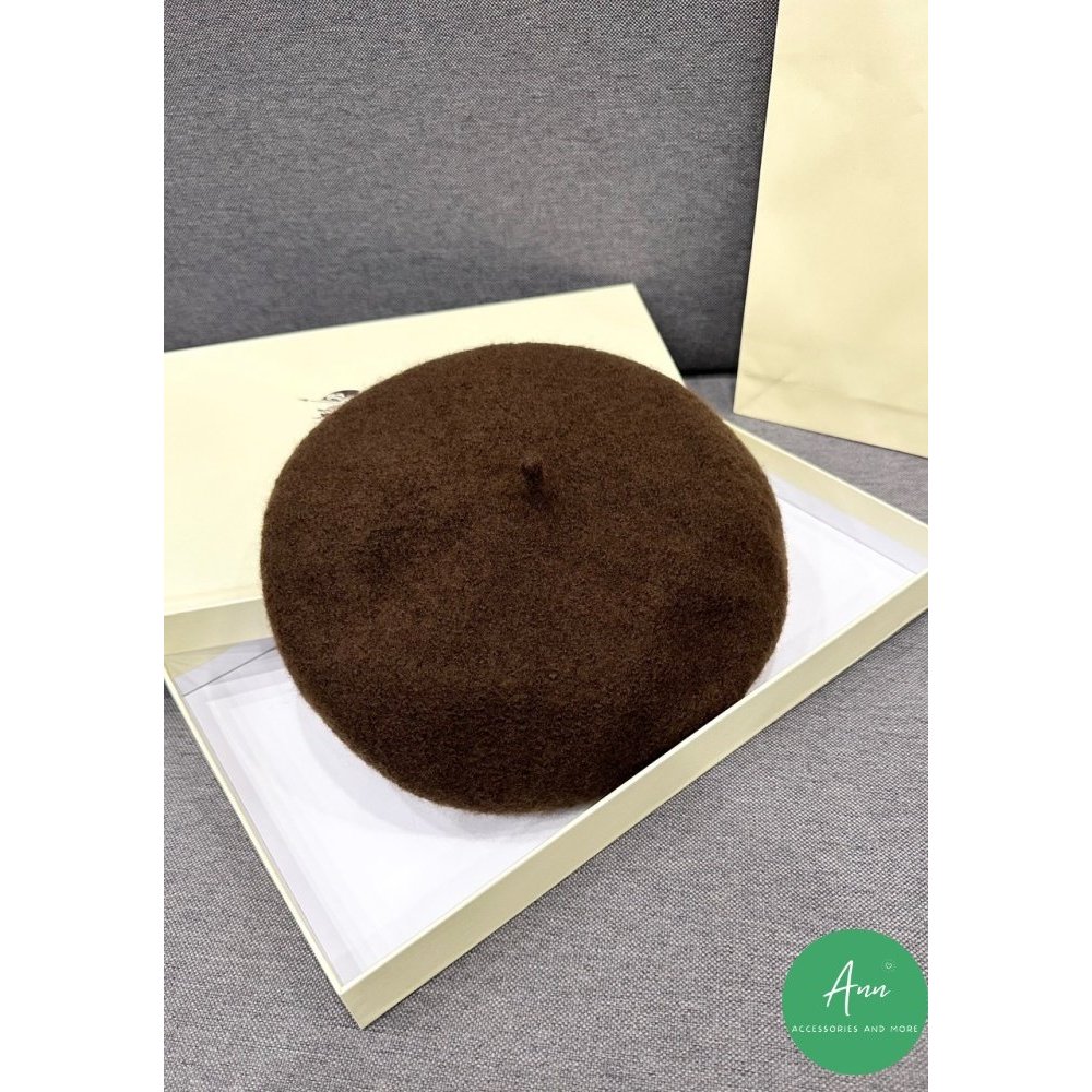 Mũ nồi dạ Nâu Tây cực xinh, thiết kế thời trang, phong cách HQ