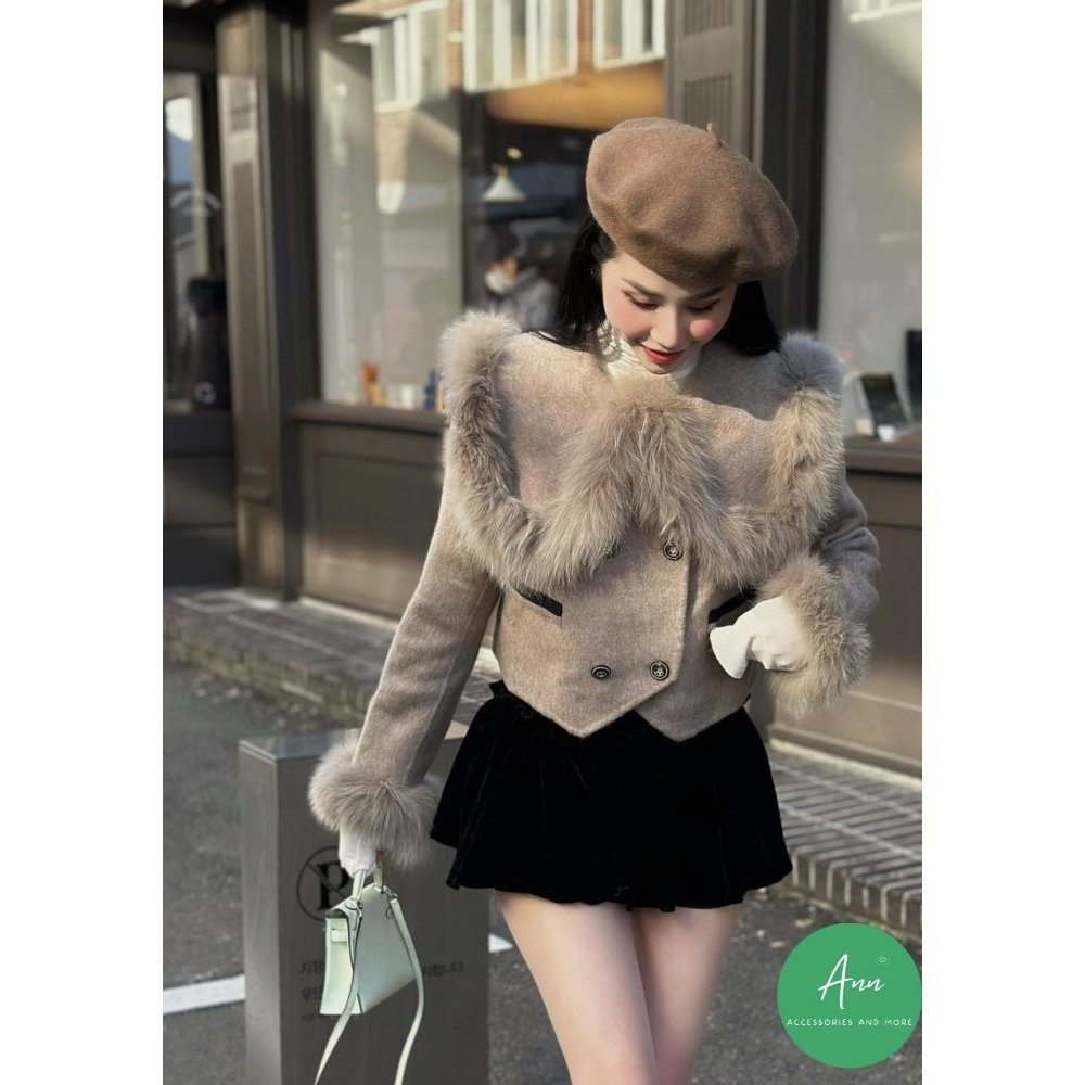 Mũ nồi dạ Nâu Tây cực xinh, thiết kế thời trang, phong cách HQ