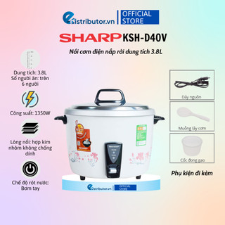 Nồi cơm nắp rời sharp ksh-d40v - màu ngẫu nhiên - hàng chính hãng