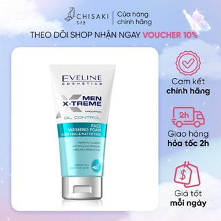 Sữa rửa mặt nam Eveline Men X-treme sạch sâu, kiềm dầu 150ml