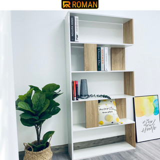 Kệ sách gỗ mdf đa năng cao 1,6m thương hiệu roman - gp105