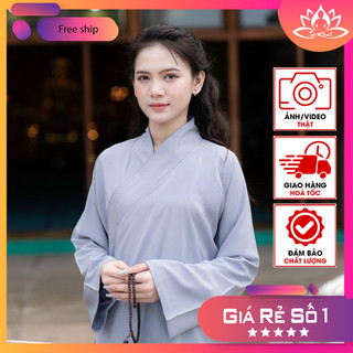 Áo tràng kate lụa mềm mịn mát ít nhăn nam nữ đều mặc được