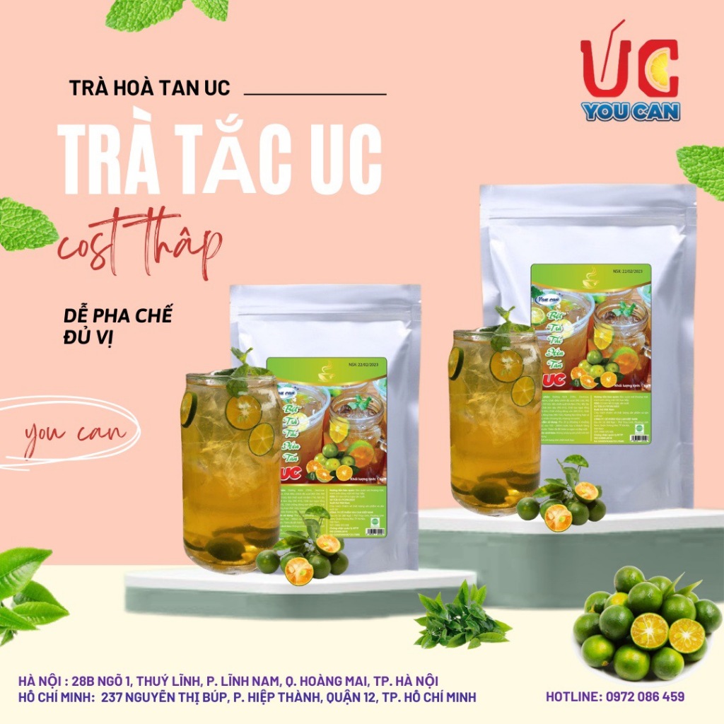 TRÀ TẮC UC Hàng công ty, dễ pha chế, tiết kiệm chi phí, cost trà thấp