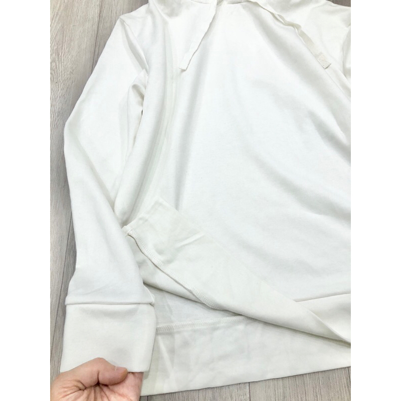 Áo hoodie nữ aNewDay xẻ tà chất nỉ cotton nhẵn chính phẩm, sờ mát và nặng tay