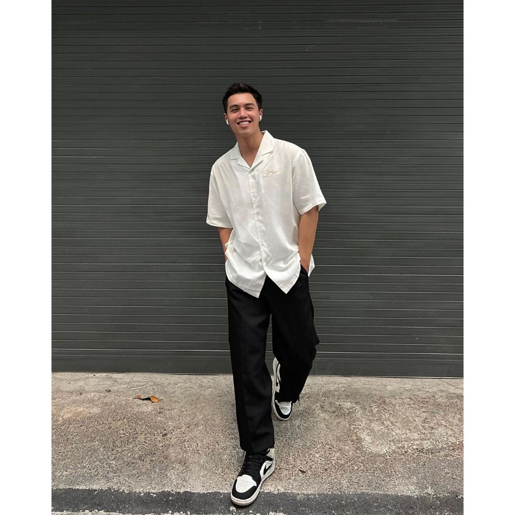 Yessir - Camp Collar Linen Shirt - Áo sơ mi tay ngắn