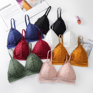 Áo lót nữ, Áo Bra Ren Hoa Mini Mút Mỏng Cài Sau không gọng - BRA 7338